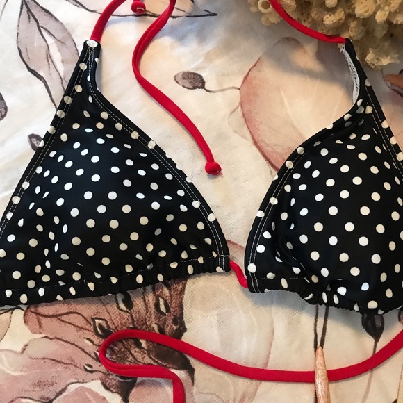 NWT Red Camel | Polka Dot Bikini Top - Picture 2 of 5